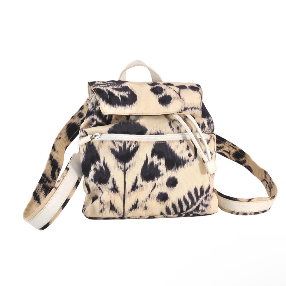 Gucci Floral Backpack Cream and Black Women's